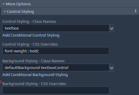 Indicating Conditional Styling